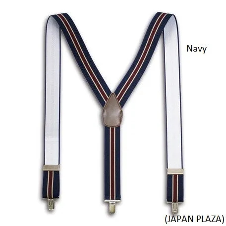 Belgium Y Shape Stripe Suspenders Belt (Made in Japan)