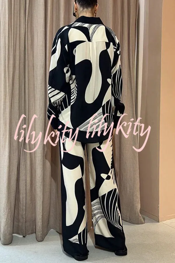 Delightful Chic Elastic Waist Pocketed Wide Leg Drape Pants