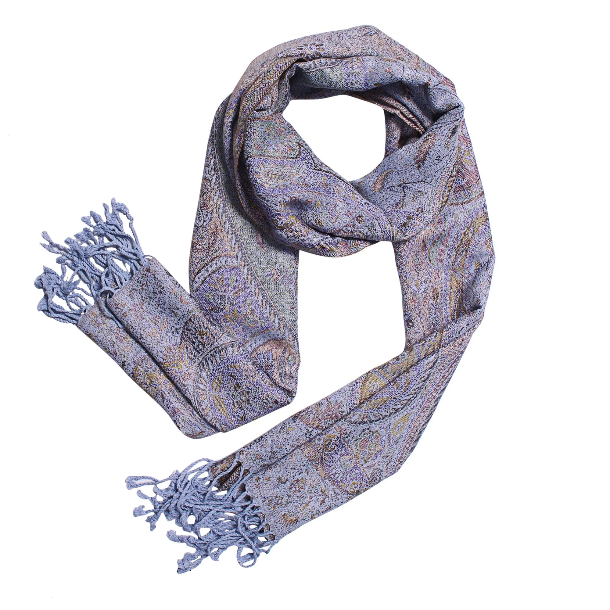 Lavender Dreams Earthy Paisley  Scarf