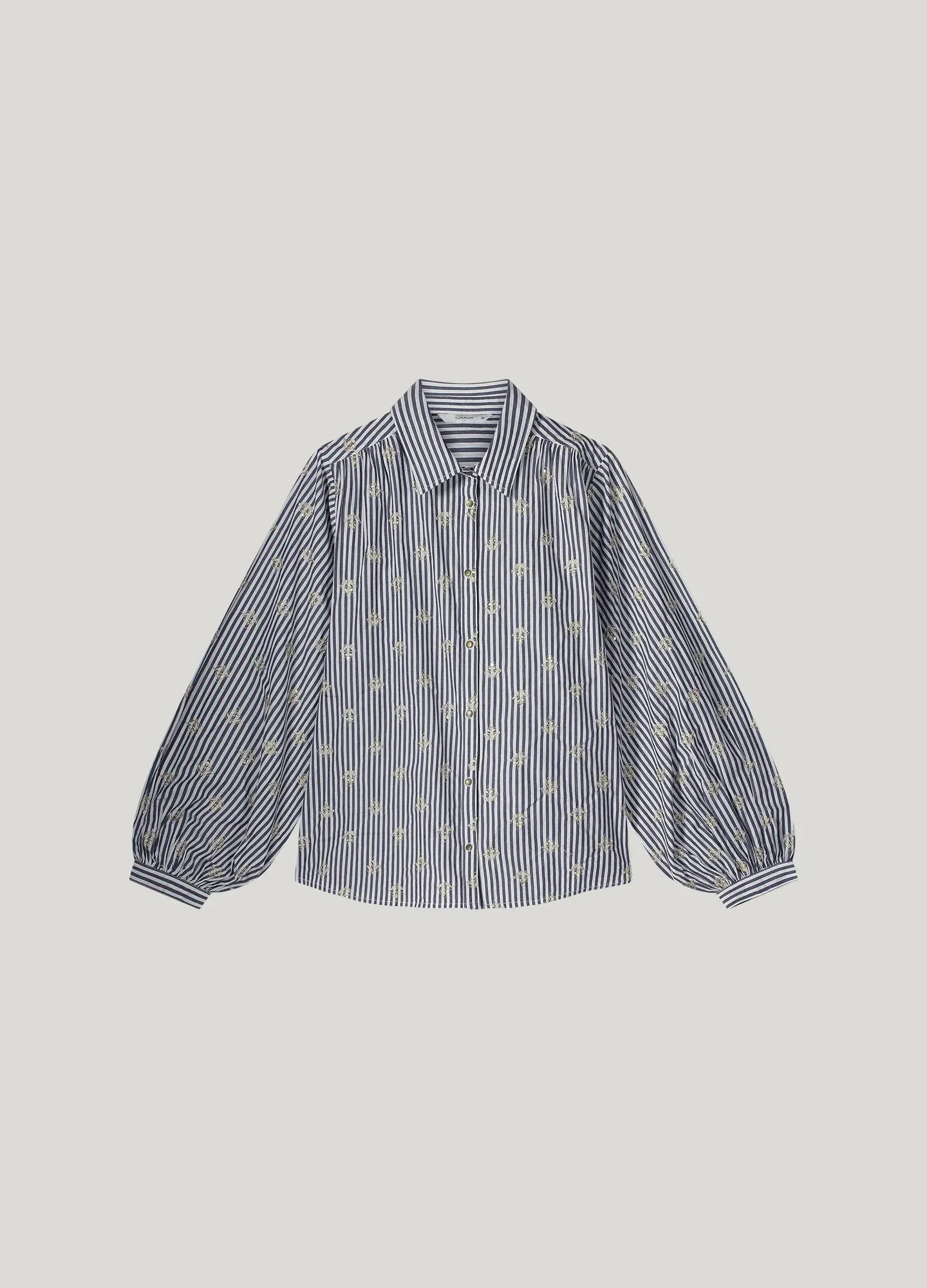 Scattered Embrostripe Blouse with in Mist