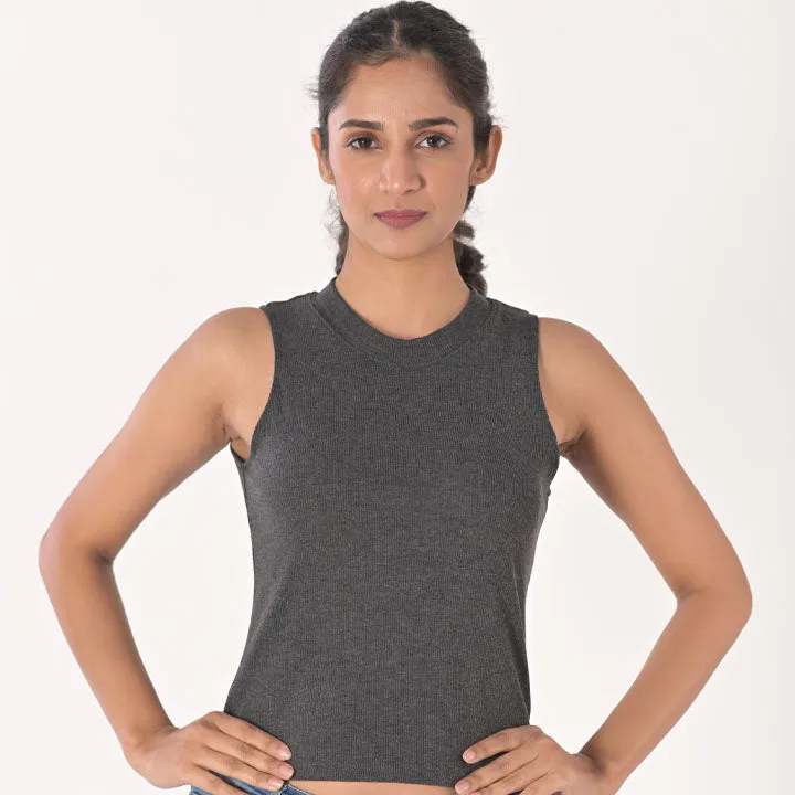 Sleeveless Hosiery Blouses - Plus Size